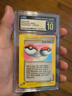 (POP 1) CGC 10 PRISTINE Dual Ball Trainer 139/165 Pokemon 2002 Expedition Card - Image 2