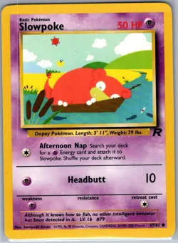 Slowpoke 67/82 Non Holo Team Rocket - Pokemon Card - NM - Image 1