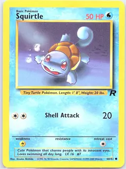Squirtle 68/82 Non Holo Team Rocket - Pokemon Card - NM - Image 1