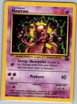 Mewtwo 14 Non Holo WoTC Promo - Pokemon Card - LP - Image 1