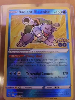Radiant Charizard Venusaur Blastoise Set Pokemon GO Card - Image 3