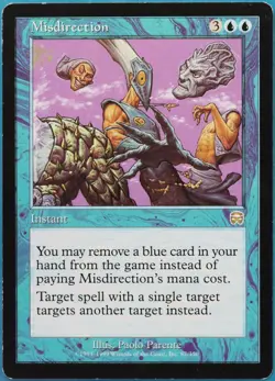 Misdirection Mercadian Masques VHP/DAMAGED Blue Rare CARD (518679) ABUGames - Image 1
