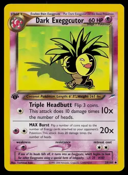 Pokemon Card - Dark Exeggutor Neo Destiny 33/105 1st Edition Uncommon - Image 1