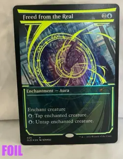 Freed from the Real (Neon Yellow) Secret Lair Drop Foil NM - Image 1