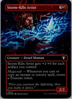 Storm-Kiln Artist (Borderless) Foil U Commander Masters 644 NM - Image 1