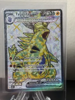 Pokemon Scarlet & Violet Obsidian Flames Tyranitar EX Ultra Rare Full Art 211 - Image 1