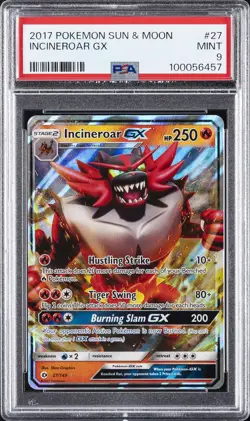 2017 POKEMON SUN & MOON #27 INCINEROAR GX PSA 9 - Image 1