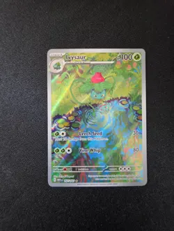 Pokemon TCG Ivysaur 167/165 SV 151 Illustration Rare Full Art Stage 1 Holo - Image 1