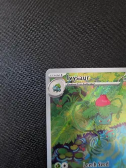 Pokemon TCG Ivysaur 167/165 SV 151 Illustration Rare Full Art Stage 1 Holo - Image 2
