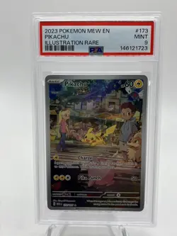 2023 Pokemon Mew en Pikachu Illustration Rare PSA 9 - Image 1