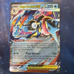 Pokemon TCG Mega Greninja ex - Holo Double Rare ME04: Chaos Rising 022/086 NM - Image 1