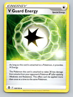 2022 Pokemon Card Silver Tempest V Guard Energy 169/195 - Image 1
