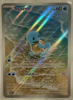 Pokemon TCG Squirtle 170/165 SV 151 Illustration Rare Holo - Image 1