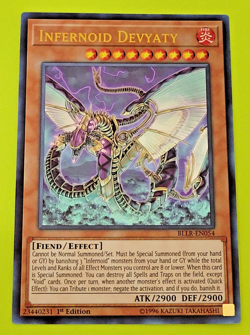 Yu-Gi-oh Infernoid Devyaty 1st Edition Ultra Rare BLLR-EN054 Nm - Image 1