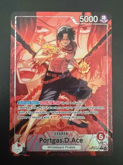 Portgas D Ace Alt Art Leader OP16-001 Time of Battle ENGLISH - Image 1