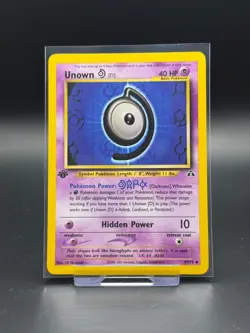 Unown D 47/75 Neo Discovery 1st Edition LP Pokemon Card TCG Uncommon Vintage WOT - Image 1