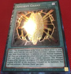 Yugioh Ancient Chant Collectors Rare 1st edition MZME NM For God Card Deck - Image 2