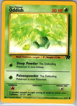 Oddish 63/82 Non Holo Team Rocket - Pokemon Card - NM - Image 1