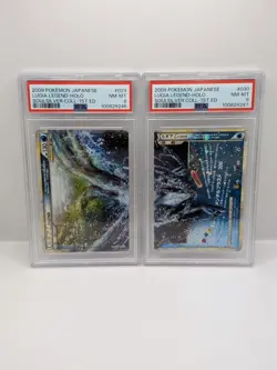 2009 POKEMON HGSS LUGIA LEGEND PAIR #29 #30 HOLO PSA 8s SEQUENTIAL 1ST ED. - Image 1