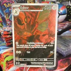 Scizor 205/197 Illustration Rare SV03 Obsidian Flames Holo English 2023 HP140 - Image 1