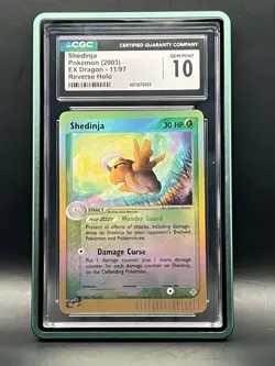 2003 Pokemon EX Dragon-Shedinja 11/97 Reverse Holo Rare E Reader-POP 3-CGC 10 - Image 1