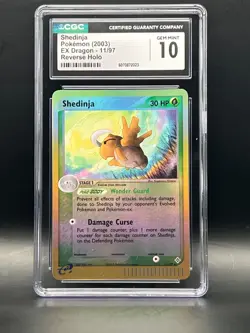 2003 Pokemon EX Dragon-Shedinja 11/97 Reverse Holo Rare E Reader-POP 3-CGC 10 - Image 2