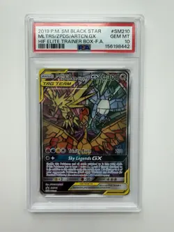 Moltres Zapdos Articuno Gx #SM210 - 2019 Pokemon Sm Black Star Promo - PSA 10 - Image 1