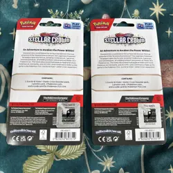 POKEMON TCG STELLAR CROWN CHECKLANE BLISTER PACK ART SET X2 FACTORY SEALED - Image 4