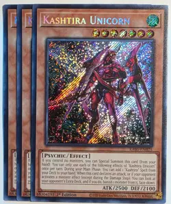 Yugioh x3 Kashtira Unicorn RA05- EN025 Secret Rare 1st Edition - Image 1