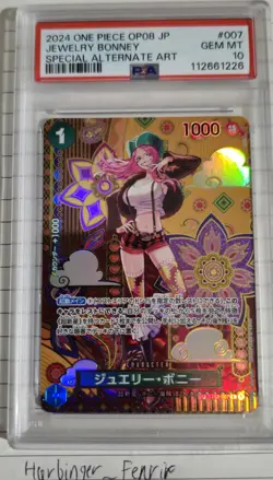 2024 one piece JP op08-TWO jewelry bonney special alternate art foil PSA 10 - Image 1