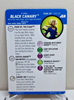 Heroclix: JLU - Justice League United Team-Up card - Black Canary #030.05 - Image 1