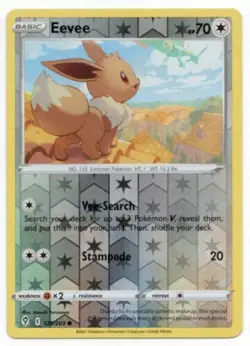 Eevee 125/203 Evolving Skies Reverse Holo Pokemon Card LP - Image 1