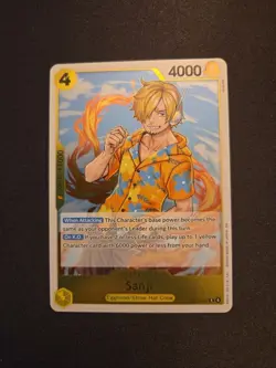 One Piece CCG Sanji Character Card 4000 Power 4 Cost - Image 1