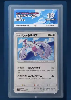 Shining Lugia Japanese Pokemon Card 058/072 - ACE 10 (PSA 10U) - Image 3