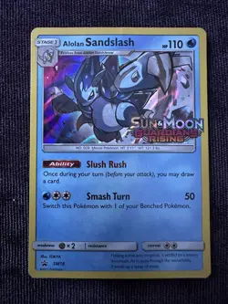Alolan Sandslash - SM18 Pokemon Sun & Moon Stamp Promo Prerelease Holo Rare Card - Image 1