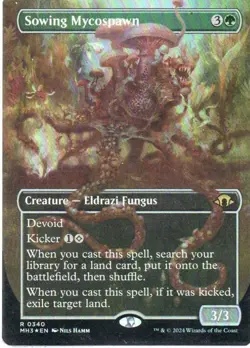 MTG: Modern Horizons 3: Foil Borderless Sowing Mycospawn: LP Condition - Image 1
