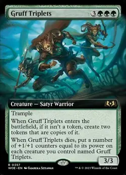 Gruff Triplets - Foil Extended Art WOE NM MTG - Image 1