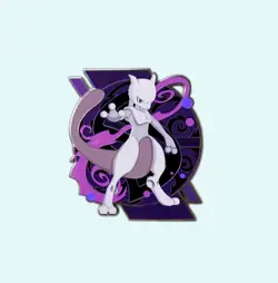 Official 2026 Pokemon GO Fest Lapel Pin featuring Mewtwo - GO Fest Chicago - Image 2
