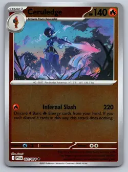 CERULEDGE 020/094 REVERSE HOLO UC POKEMON PHANTASMAL FLAMES NM/M - Image 1
