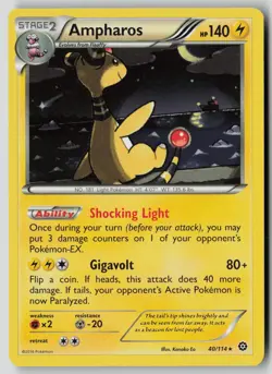 Ampharos (XY Steam Siege) 40/114 Rare Deck Exclusives Pokemon NM - Image 1