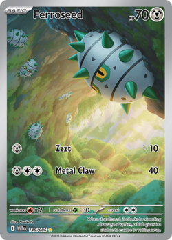 1x Ferroseed - 148/086 - Illustration Rare NM-Mint Pokemon SV10.5b - White Flare - Image 1