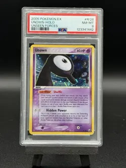2005 Pokemon Unown #R/28 Unseen Forces Holo Rare - Very Low Pop 26 - PSA 8 NM/MT - Image 1