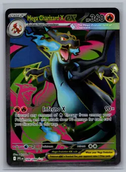 NM MEGA CHARIZARD X EX 109/094 PHANTASMAL FLAMES ULTRA RARE - Image 1