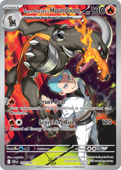 NM TEAM ROCKET'S HOUNDOOM 191/182 DESTINED RIVALS ILLUSTRATION RARE - Image 3
