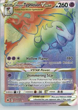Hisuian Typhlosion VSTAR 193/189 Rainbow Rare Astral Radiance Pokemon Near Mint - Image 1