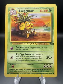 Pokemon TCG Exeggutor 35/64 Jungle Unlimited 80 HP - MP - Image 1