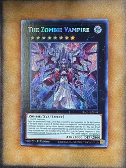 Yugioh The Zombie Vampire BACH-EN045 Secret Rare 1st Ed NM - Image 1