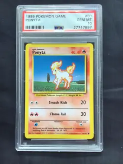 Pokemon Cards: Base Set Common: Ponyta 60/102 PSA 10 - Image 2