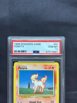 Pokemon Cards: Base Set Common: Ponyta 60/102 PSA 10 - Image 3