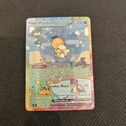 Pokemon Bubble Psyduck Special Doujin Art Starry Holo Card - Image 1